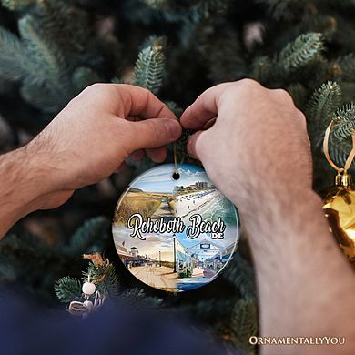 Rehoboth Beach Ceramic Ornament, Delaware Coastal Christmas Gift and Souvenir (Version 2)