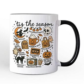 Tis the Season Retro Spooky Halloween Mug, Autumn Vibes Essentials Gift