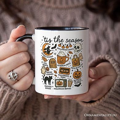 Tis the Season Retro Spooky Halloween Mug, Autumn Vibes Essentials Gift