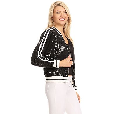 Women's Long Sleeve Sequin Jacket
