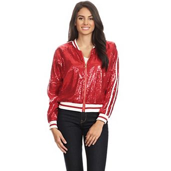 Women's Long Sleeve Sequin Jacket