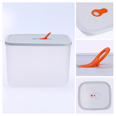 3 Pack Plastic Meal Prep Food Storage Containers with Lids, Reusable Stackable Lunch Box Square