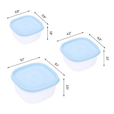 3 Pack Food Storage Containers with Lids, Plastic Meal Prep Food Containers, Leakproof Lunch Box