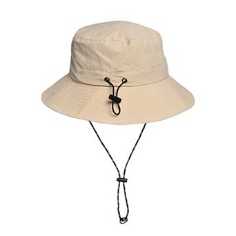Water-Resistant Packable Bucket Hat with Adjustable Chin Strap Quick-Dry Fabric