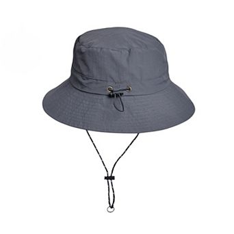 Water-Resistant Packable Bucket Hat with Adjustable Chin Strap Quick-Dry Fabric