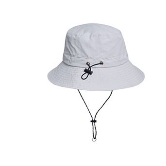 Water-Resistant Packable Bucket Hat with Adjustable Chin Strap Quick-Dry Fabric