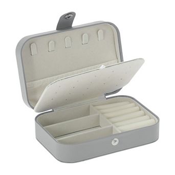 Jewelry Box, PU Travel Jewelry Organizer, Portable Mini Display Storage Box for Earrings Necklace