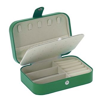 Jewelry Box, PU Travel Jewelry Organizer, Portable Mini Display Storage Box for Earrings Necklace