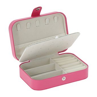 Jewelry Box, PU Travel Jewelry Organizer, Portable Mini Display Storage Box for Earrings Necklace