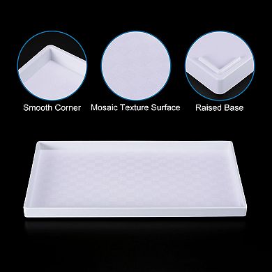 14x10" Fast Food Tray, Plastic Serving Tray Mosaic Texture