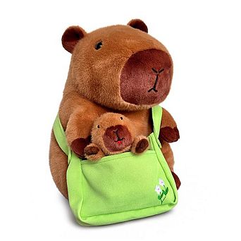 Coco the Capybara and Her Baby Plushie Set, Adorable 12" Stuffed Animal Toy Gift for Children