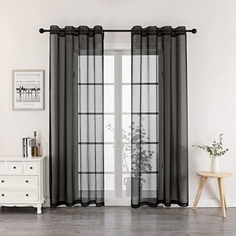 Goodgram Montauk Accents 2 pc Grommet Top Summery Sheer Voile Window Curtain Panels