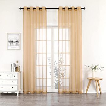 Goodgram Montauk Accents 2 pc Grommet Top Summery Sheer Voile Window Curtain Panels