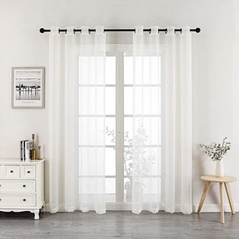 Goodgram Montauk Accents 2 pc Grommet Top Summery Sheer Voile Window Curtain Panels