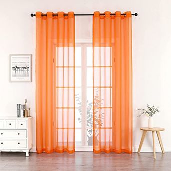 Goodgram Montauk Accents 2 pc Grommet Top Summery Sheer Voile Window Curtain Panels