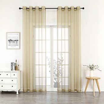 Goodgram Montauk Accents 2 pc Grommet Top Summery Sheer Voile Window Curtain Panels