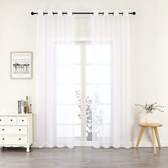 Goodgram Montauk Accents 2 pc Grommet Top Summery Sheer Voile Window Curtain Panels