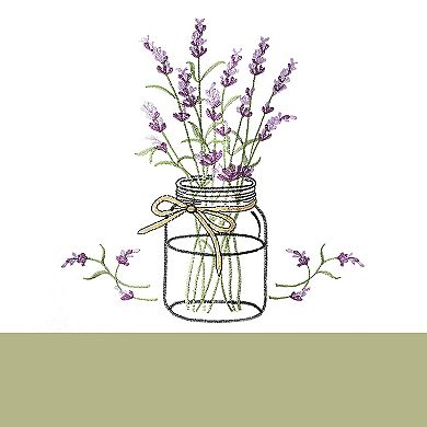 Kate Aurora Montauk Accents Lavender Floral Complete 3 Piece Kitchen Curtain Tier and Valance Set