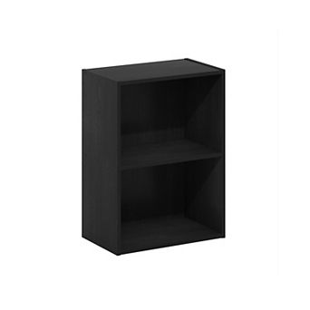 Furinno 9" x 16" x 21" Storage Shelf 2 tier Cube Bookcase, Black