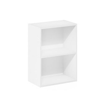 Furinno 9" x 16" x 21" Storage Shelf 2 tier Cube Bookcase, White