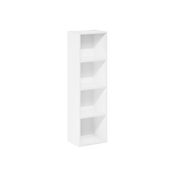 Furinno 9" x 12" x 42" Storage Shelf 4 tier Cube Bookcase, White