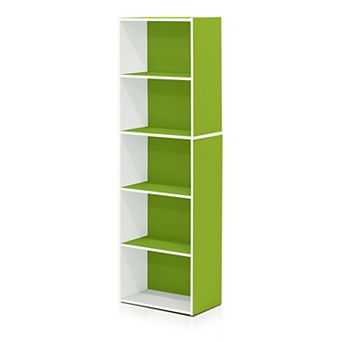 Furinno 5 tier 52" Engineered Wood Bookcase, Storage Bookshelf for Study Office