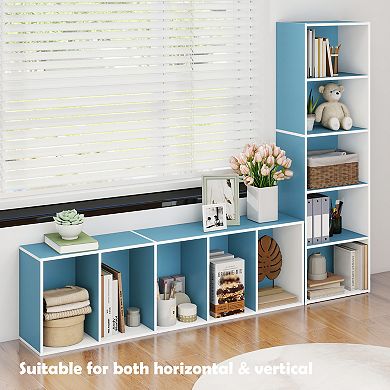 Furinno 5-Tier 52" Engineered Wood Bookcase, Storage Bookshelf for Study Office