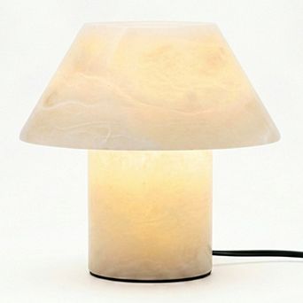 Alora 7" LED Alabaster White Natural Stone Desk Lamp
