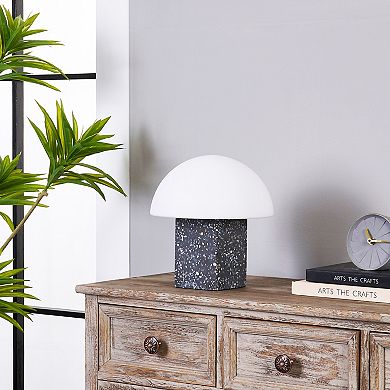 Gavin 10" Modern Speckled Concrete LED Desk Lamp