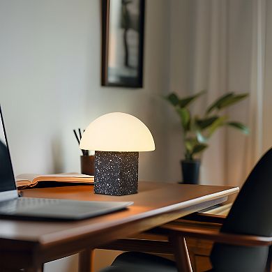 Gavin 10" Modern Speckled Concrete LED Desk Lamp
