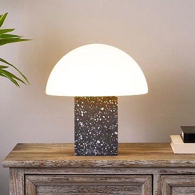 Gavin 10" Modern Speckled Concrete LED Desk Lamp