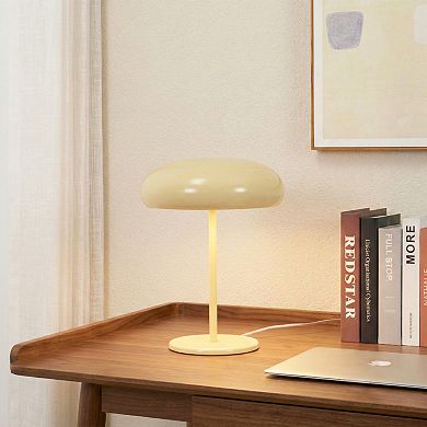 Ayla 15" Dimmable LED Table Lamp in Yellow Beige Finish