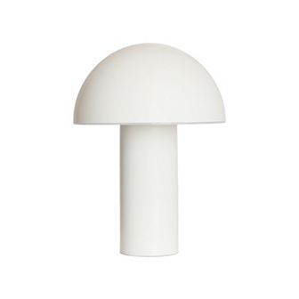 Celia 10" Mushroom Portable LED Cream Table Lamp, 3-Way Dimming and Rechargeable