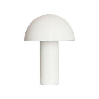 Celia 10" Mushroom Portable LED Cream Table Lamp, 3-Way Dimming and Rechargeable