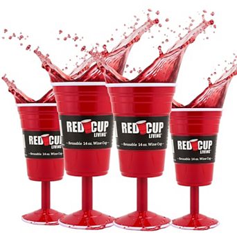 Reusable 14oz Red Wine Glasses Durable, Heavy-Duty Flutes for Parties & Gifting