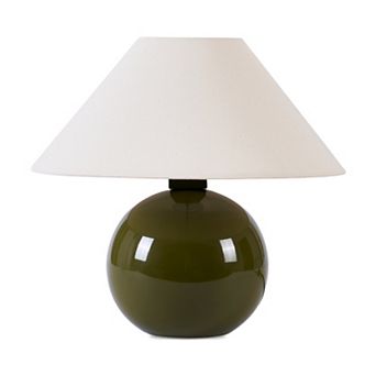 Fiona 11" LED Table Lamp with Round Ceramic Base