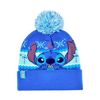 Women's Disney Stitch Christmas Beanie with Pom