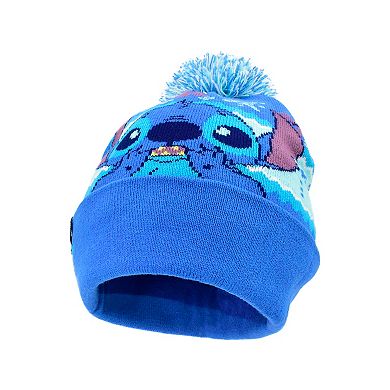Women's Disney Stitch Christmas Beanie with Pom