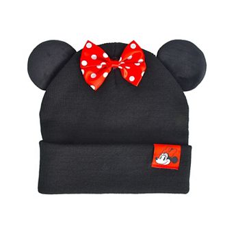 Women's Disney Minnie Mouse 3D Ears & Bow Beanie