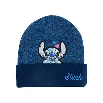 Women's Disney's Stitch & Angel Hearts Marled Cuff Beanie