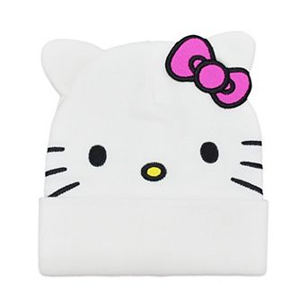 Women's Sanrio Hello Kitty Cosplay Beanie With 3D Ears & Bow Appliqué