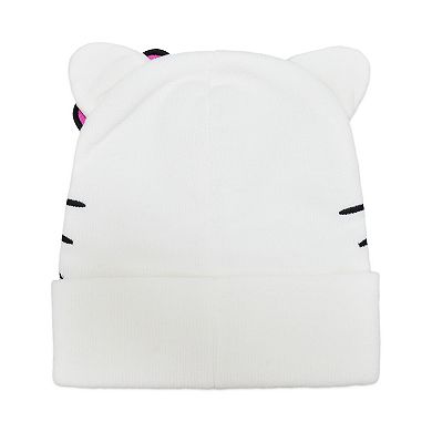 Women's Sanrio Hello Kitty Cosplay Beanie With 3D Ears & Bow Appliqué