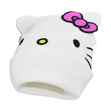 Women's Sanrio Hello Kitty Cosplay Beanie With 3D Ears & Bow Appliqué