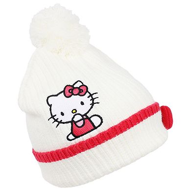 Women's Sanrio Hello Kitty 2-pc. Pattern Scarf & 3D Bow Beanie Set