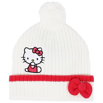 Women's Sanrio Hello Kitty 2-pc. Pattern Scarf & 3D Bow Beanie Set
