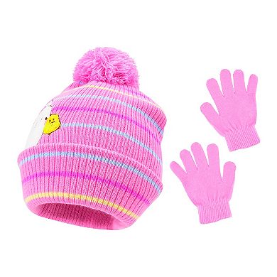 Women's Molang & Piu Piu 2-pc. Chenille Patch Beanie & Gloves Set