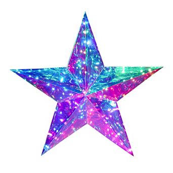 Kurt Adler 22-Inch Pre-Lit Smart Holographic Star Outdoor Decor