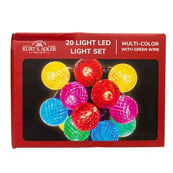 Kurt Adler 20-Light LED Multicolor Faceted Light Set