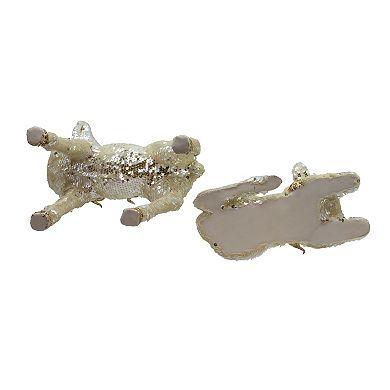 Kurt Adler Gold Standing & Lying Deer Table Decor Set