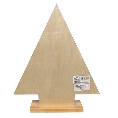 Kurt Adler 15-Inch Wooden Tree Advent Calendar Table Decor